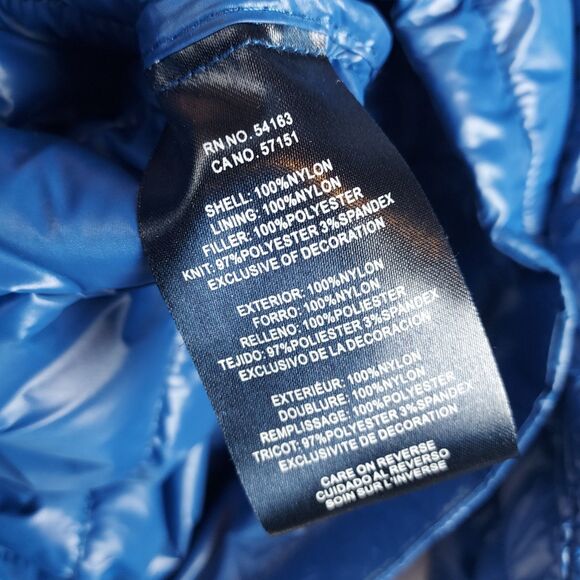 Tommy Hilfiger Lightweight “Warm Like Down” Puffer Jacket XXL – Blue Nylon - Picture 12 of 14